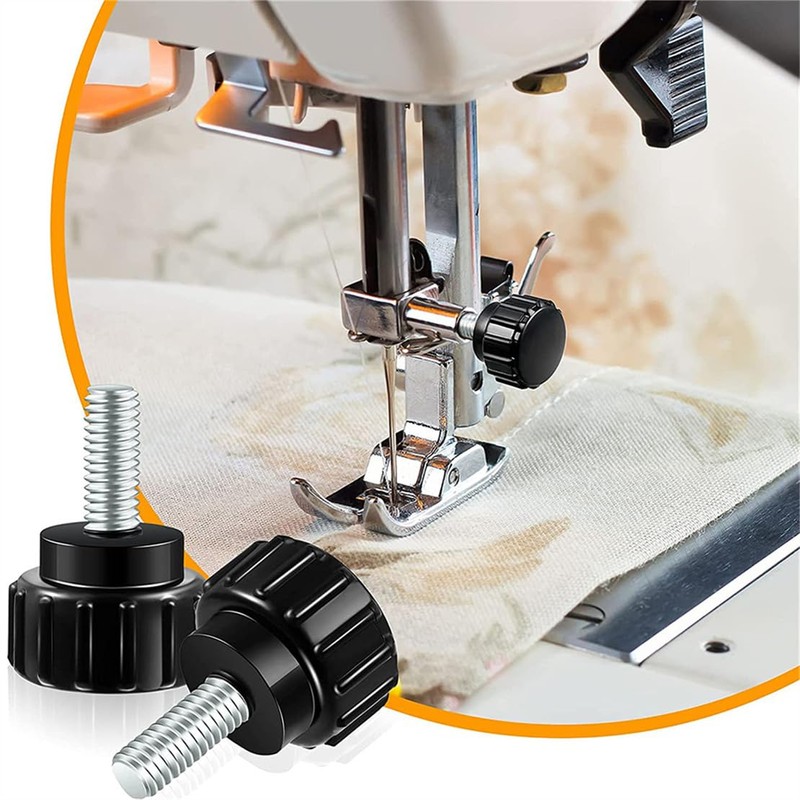 Carbon Steel Threaded Knurled Thumbscrew Round Clamping Screw on Knobs