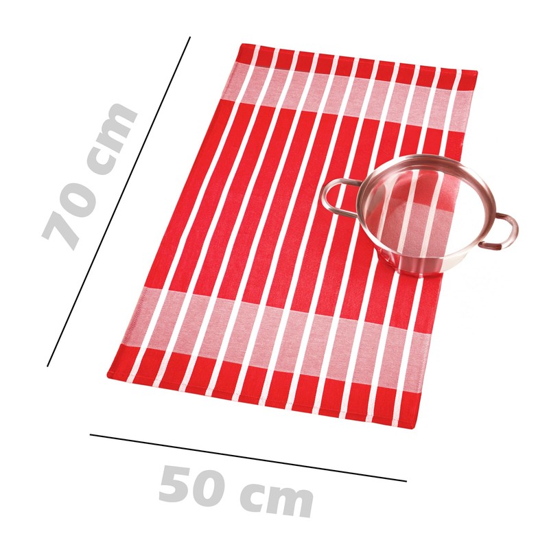 Lashuma Kitchen Towels Cotton Red - White, Tea Towels 50