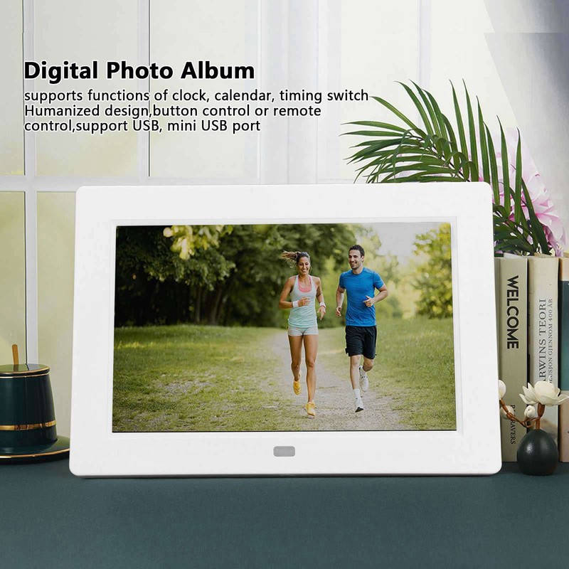 Digital Photo Frame 8in 1280x800 Support MP3 MP4 HD Video