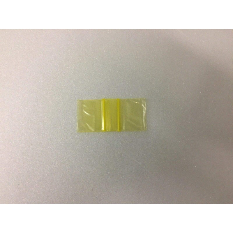 12510 (1.25"X1") Yellow Color Apple Brand Bags Mini ZipLock Baggies,