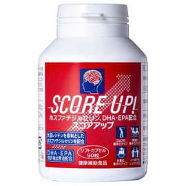 Score Up (Healthy Brain Life) DHA EPA Supplement, Formulated with Phosphatidylserin, Lipamine PS 90 Capsules, 30 Day Supply, Made in Japan, Children and Adults