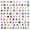 200pcs Alphabet Numbers Sticker Set - Waterproof Vinyl Stickers Removable