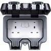 BG ELECTRICAL OUTDOOR SWITCHED SOCKET 2G DP 13A