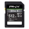 PNY 512GB Elite-X Class 10 U3 V30 SDXC Flash Memory