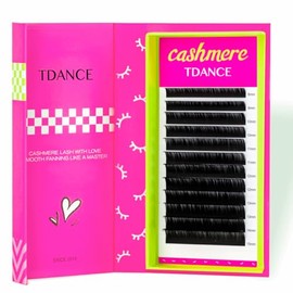 TDANCE TDANCE Cashmere Lash Extensions Super Matte Black Volume Lash Extension C CC D DD B J L Curl 0.03-0.2mm Thickness Classic Lash Extensions Eyelash Extensions Professional Salon Use(0.03-DD,8mm)