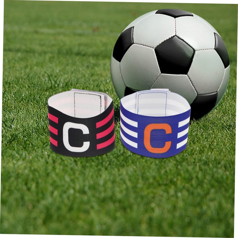 GRIRIW 2pcs Soccer Captain Armband Comfortable Breathable Team Leader Bands