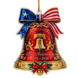 250 Anniversary USA Acrylic Ornament 4th of July Patriotic Ornament 250 Years of History Keepsake Christmas Tree Ornament for Us Citizens for Independence Day, Veterans Day 1 Pcs Single-Sided