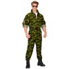 MIMIKRY Men's Costume Fighter Jet Pilot Camouflage Green Fighter Aviator