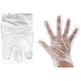 fiXte 100 x Clear Disposable Gloves Large DIY Food Hygiene Hair Dye and Multi Purpose