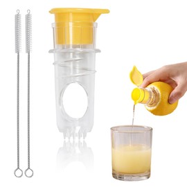 BOPRKTM Lemon Squeezer Manual Lemon Squeezer Lemon Pourer Juicer with Nozzle with Cleaning Brush Suitable for Lemons, Oranges and Other Types of Citrus Fruits