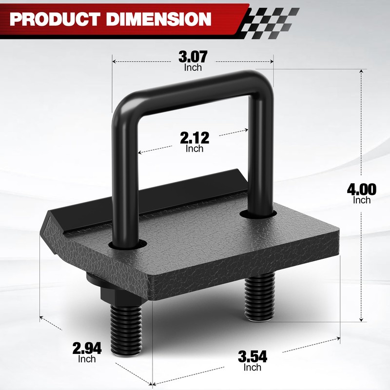 LONGSUN Anti Rattle Hitch Clamp for 1.25" to 2" Receivers