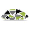 Art Fan-Design Cushion Cover Random Triangles Lime Green Gray Black