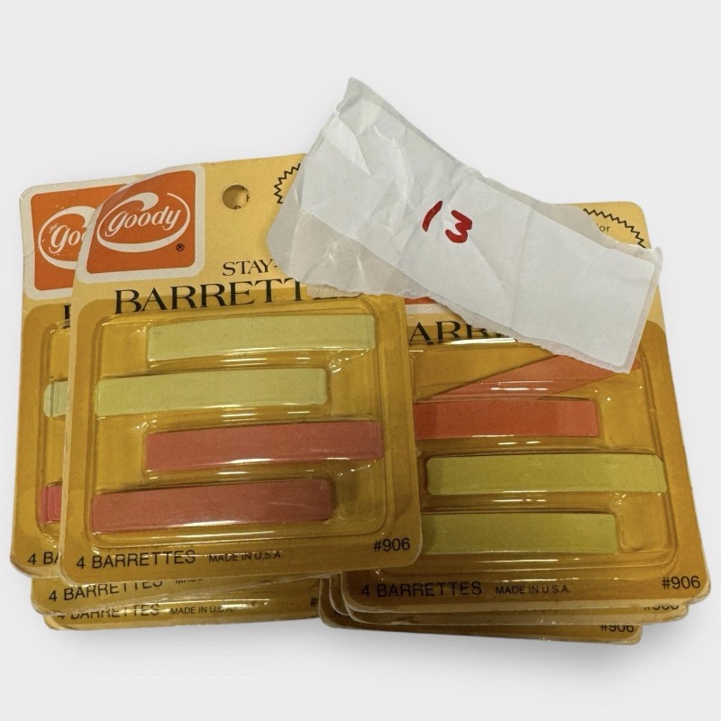 Goody Stay Tight Hair Barrettes 1975 #906 USA Vintage NOS