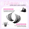 Eyelash Extensions, 6 Styles Cluster Lashes, 30D-40D-50D-60D-80D-100D Natural Eyelashes, Single