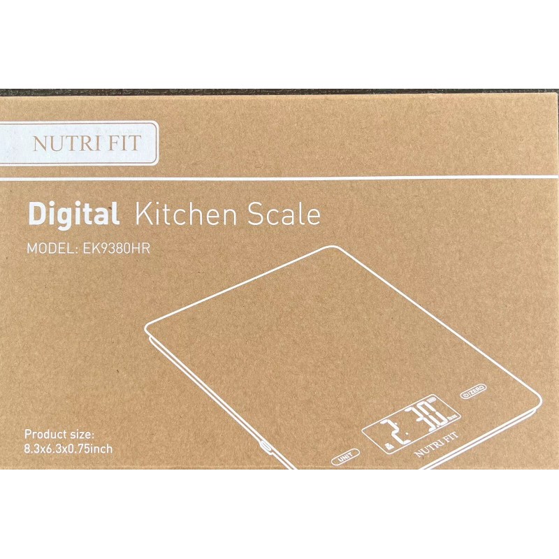 NUTRI FIT Scale Nutri Fit Digital Kitchen Scale Gray Model