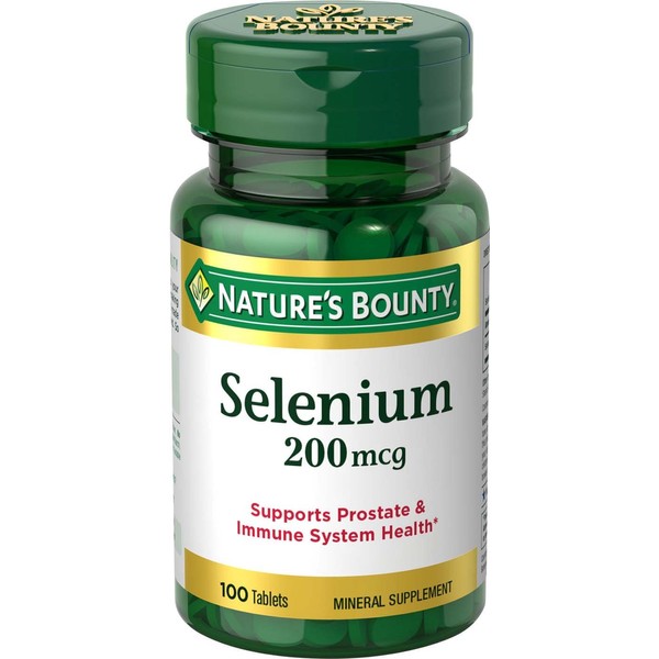 Nature's Bounty Selenium 200 mcg, 100 Tablets (Pack of 3)
