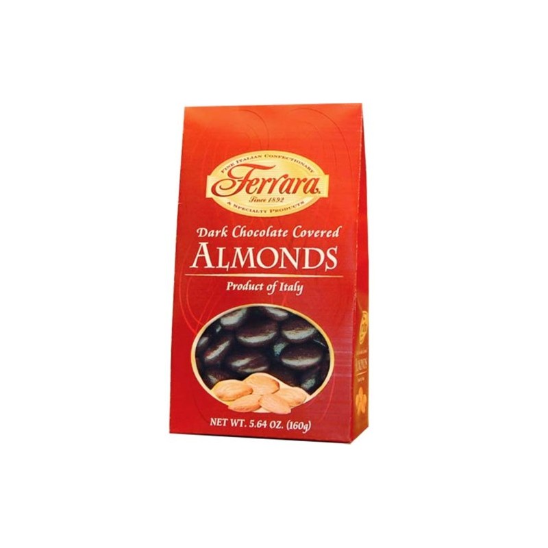 Ferrara Dark Chocolate Covered Almonds, 5.6-Ounce Boxes (Pack of 4)