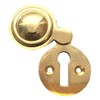 Merriway BH04343 Diameter Polished Brass Victorian Covered Escutcheon, 35 mm,