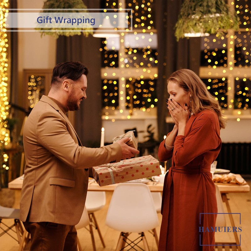 HAMUIERS Raffia Ribbon for Gift Wrapping, Packing Paper Twine Ribbon,