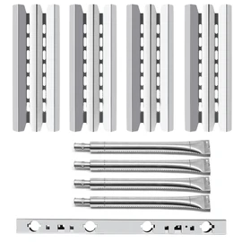 Criditpid Grill Replacement Parts for Broil King 9221-64, Baron 440 320 340 420 S420 S320, Stainless Steel BBQ Heat Plate Shields, Burner Tubes & Cross-Over Burner for Broil King Gas Grill.