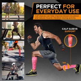 Doc Miller Calf Compression Sleeve – Footless Socks for Women & Men, 20-30mmHg, Shin Splint & Leg Cramp Support, Varicose Veins, Knee High, 1 Pair, Polka Dot