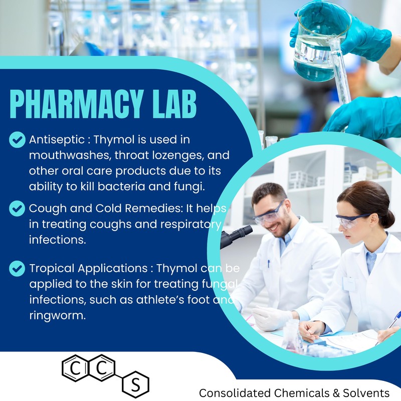 CCS CONSOLIDATED CHEMICAL & SOLVENTS Thymol Crystals High Purity Aroma