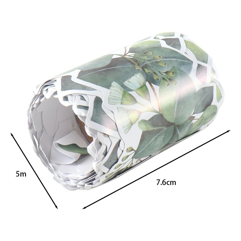 Enwye Eucalyptus Leaf Flower Border Stickers for Bulletin Boards Blackboard