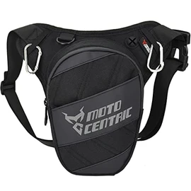 Hebetag Oxford Waist Pack Motorcycle Drop Leg Bag for Men Women Thigh Waist Bum Hip Fanny Belt Bag Purse Pouch Outdoor Travel Hiking Cycling Tactical Outdoor Sports Daypack, #12Black(Gray), One Size,