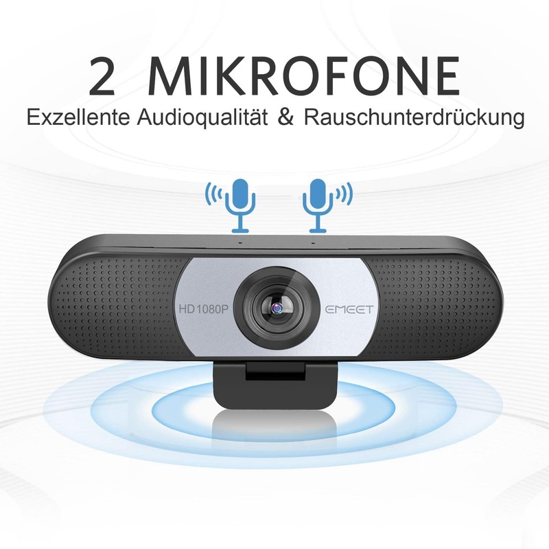 EMEET Full HD Webcam - C960 1080P Webcam with Lens