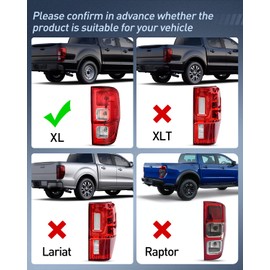 Nilight Tail Light Assembly Compatible with 2019 2020 2021 2022 2023 Ford Ranger XL w/o Blind Spot Halogen Type Rear Taillight Lamp Replacement OE Style Right Passenger Side