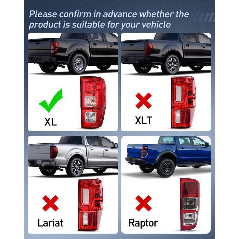 Nilight Tail Light Assembly Compatible with 2019 2020 2021 2022