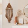 LOMOHOO Macrame Woven Wall Hanging Dream Catcher Triangle Tassel Geometric