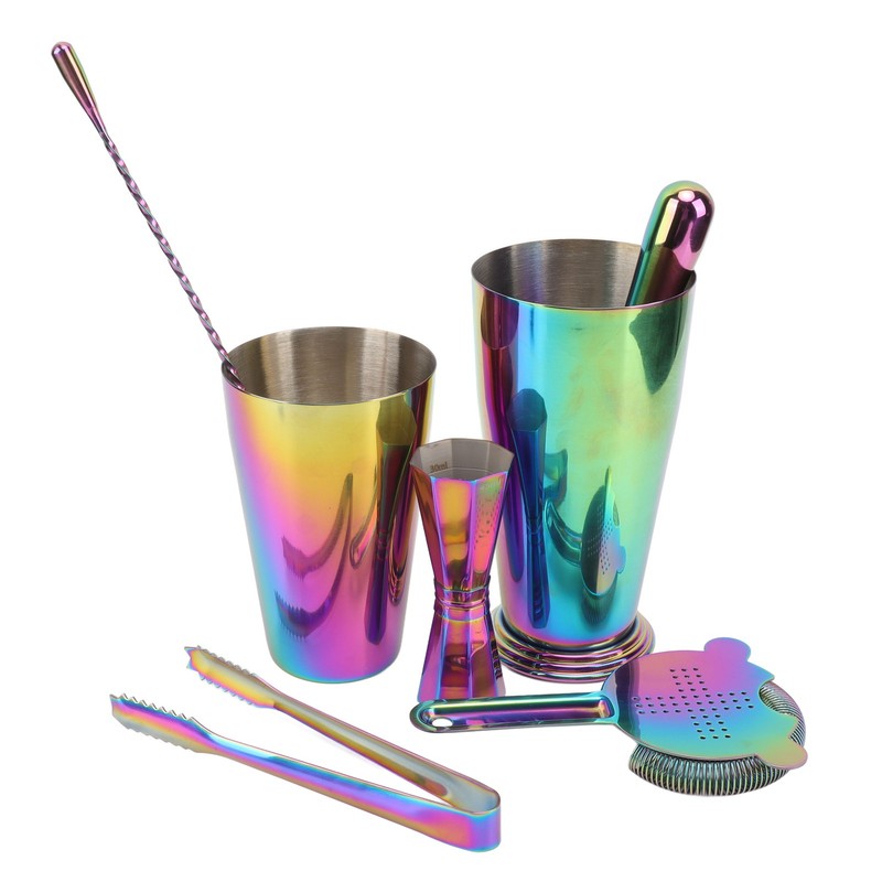 Bartender Kit 304 Stainless Steel Heat Preservation Cocktail Shaker Jigger