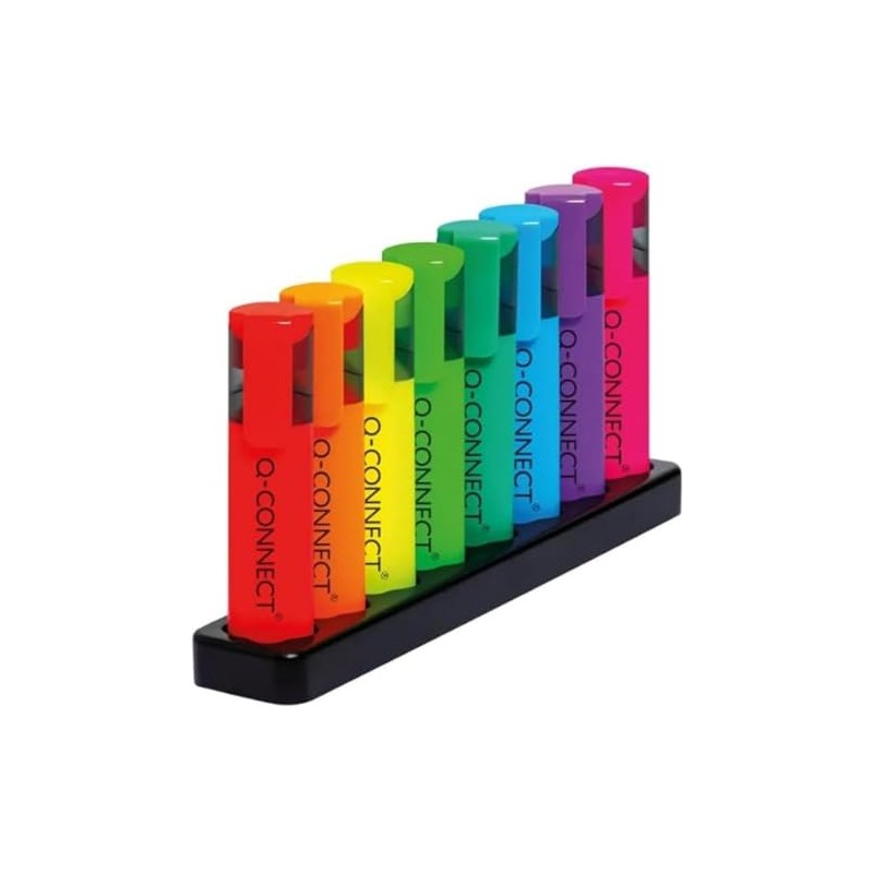 Q-Connect Deskset with 8 Neon Highlighters (Pack of 8)