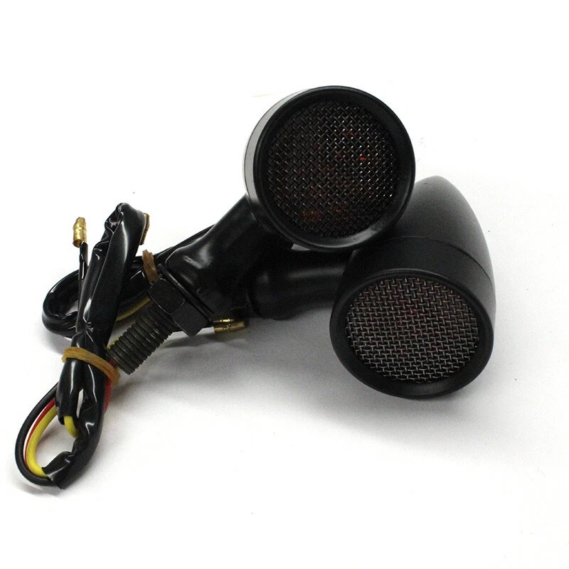 KEEPDSGN Motorcycle Black Bullet LED Brake Blinker Turn Signal Tail