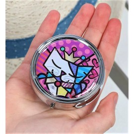 ROMERO BRITTO 'Royal Cat' Special Edition Anniversary 3-Section Pill Box **NEW**
