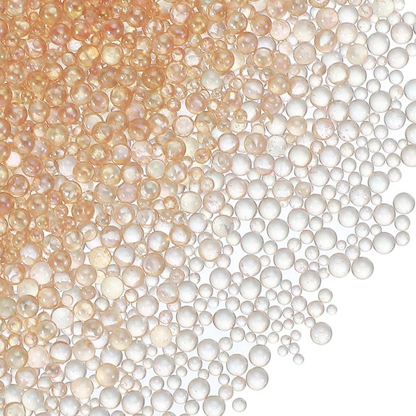 PATIKIL 1-3mm Mini Glass Bubble Beads 200g Tiny Iridescent Beads