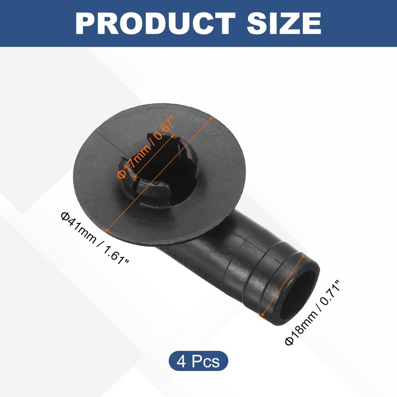 sourcing map 4Pcs Air Conditioner Drain Hose Connector Elbow Fitting