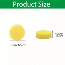 Fridge Magnets 20 Pcs Strong Round Fridge Magnet – Heavy Duty Mini Magnets for Whiteboard, Locker, Crafts & Refrigerator (20 Pcs Yellow+Green)