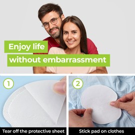 MONIER Armpit Sweat Pads for Under Arms - Extra Comfort, For Hyperhidrosis, for Men and Women, Not Visible, Disposable Dress Shields/Guards, Anti Sweat Armpit Protection