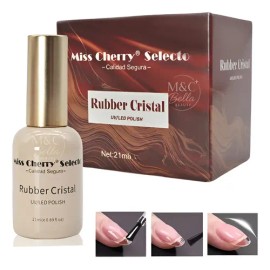 Gel Base Rubber Miss Cherry Transparente 21ml Para Uñas