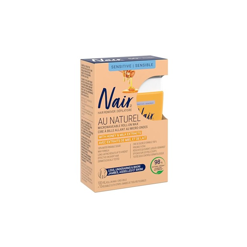 Nair Cera de leche y miel roll-on (3.4 oz)