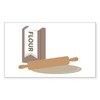 CafePress Rolling Pin & Flour Sticker Rectangle Bumper Sticker Car