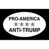 CafePress Pro America Anti Trump Euro Oval Car Bumper Magnet