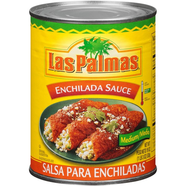 Las Palmas Enchilada Sauce, Medium, 19 Ounce (Pack of 12)