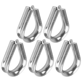 cyclingcolors 5 x Thimbles Rope Thimbles Galvanised Steel Wire Rope Thimbles for Wire Rope Clips Wire Rope Steel Cable Winch Rope 10 mm