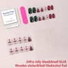 Christmas Short False Nails, 24pcs Square Press On Nails Short,