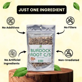 Herb To Body Burdock Root Cut & Sifted – 4 oz, Wildcrafted Arctium Lappa Dried for Herbal Tea, Dried Burdock Tea, and Natural Wellness Uses