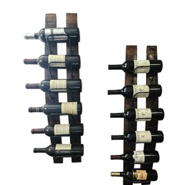 Barrels & Barn Wood Wall Wine Rack - 6 Bottle Wine Stave Rack