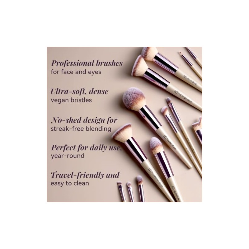 BS-MALL Makeup Brushes Premium Synthetic Foundation Powder Concealers Eye Shadows